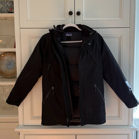 Patagonia Black Tres 3-In-1 Parka Hooded Shell and Down Jacket (Kids XL) - Picture 3 of 9